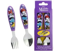 „Disney Minnie Sunshine“ metalinis ergonomiškas stalo įrankių rinkinys – 2 dalys