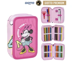 „Disney Minnie Team“ pieštukų dėklas, 3 pakopų, užpildytas