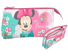 Disney Minnie vaikiška kosmetinė, pieštukų dėklas su 3 skyriais