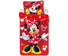 Disney Minnie vaikiškas patalynės komplektas 100x135cm, 40x60cm
