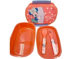 Disney Minnie vasarinė sumuštinių dėžutė + stalo įrankių rinkinys