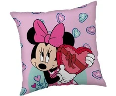 Disney Minnie violetinis aksominis pagalvėlės užvalkalas, 40x40 cm