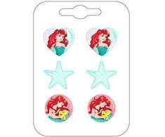 Disney princesės Ariel auskarų rinkinys, 3 poros