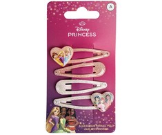 Disney princesės širdelės formos plaukų segtukų rinkinys, 4 vnt.