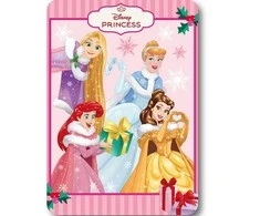 Disney princesės šventinė fėjos kalėdinė vilnonė antklodė 100x140cm