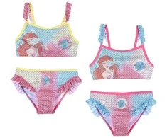 Disney Princess Ariel Bubble vaikiškas maudymosi kostiumėlis, bikinis 3-6 metų vaikams