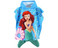 Disney Princess Ariel paplūdimio rankšluostis pončas 55x110 cm (greitai džiūstantis)