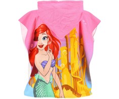 Disney Princess Ariel paplūdimio rankšluostis pončas 55x110 cm (greitai džiūstantis)