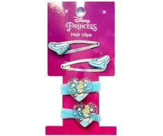 Disney Princess Cinderella žavingų plaukų segtukų ir raištelių rinkinys (6 vnt.)
