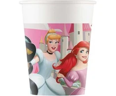 „Disney Princess“ „Create Your World“ popieriniai puodeliai, 8 vnt., po 200 ml, FSC