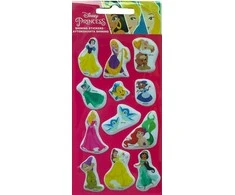 Disney Princess Friends Disney Princess blizgančių minkštų putplasčio lipdukų rinkinys