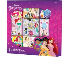 „Disney Princess Fun“ 9 lipdukų lapai dėžutėje