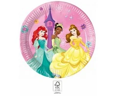 Disney Princess „Gyvenk savo istoriją“ popierinės lėkštės, 8 vnt., 20 cm, FSC