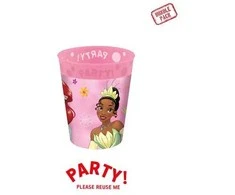 Disney Princess „Live Your Story“ mikro plastiko puodelių rinkinys, 4 vnt., po 250 ml