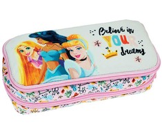 „Disney Princess Made of Magic“ dviejų skyrių pieštukų dėklas, 26 cm