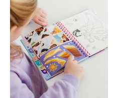 Disney Princess Pabarstukų vakarėlio istorijos dėlionės lipdukų ir spalvinimo rinkinys