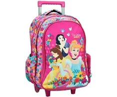 Disney Princess pavasarinė mokyklinė kuprinė su ratukais, 46 cm