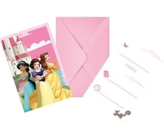 Disney Princess Sukurk Savo Pasaulį vakarėlio kvietimai 6 vnt. FSC