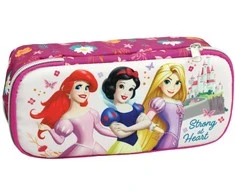 „Disney Princess“ tvirtas dviejų skyrių pieštukų dėklas, 26 cm