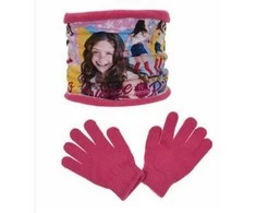 Disney Soy Luna vaikiškas šalikas, snukis + pirštinių rinkinys