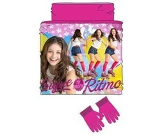 Disney Soy Luna vaikiškas šalikas, snukis + pirštinių rinkinys