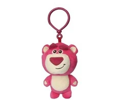 Pink „Disney Toy Story Lotso Rožinė“ 3D pliušinė figūrėlė su pakaba, krepšio dekoracija 13 cm