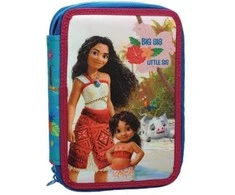 „Disney Vaiana Big Sis“ dviejų aukštų pieštukų dėklas su užpildu