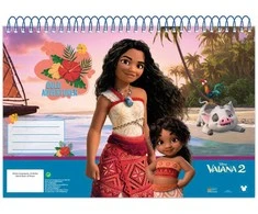 Disney Vaiana Big Sis spiralinis eskizų bloknotas, A/4, 30 lapų