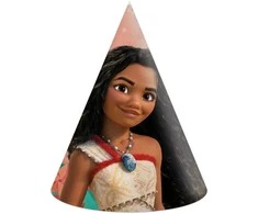 Disney Vaiana Buriavimo Spirit vakarėlių kepuraitė, trikampė, 6 vnt. FSC