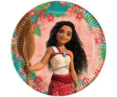 Disney Vaiana „Sailing Spirit“ popierinės lėkštės, 8 vnt., 23 cm, FSC