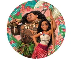 Disney Vaiana „Sailing Spirit“ popierinės lėkštės, 8 vnt., 20 cm, FSC