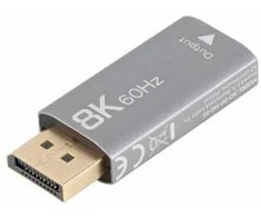 Lanberg DisplayPort (M) į HDMI (F) adapteris 8K sidabrinės spalvos