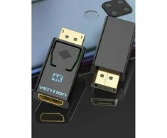 Vention HBMB0 Lyties keitiklis / DP HDMI kabeliai juodi