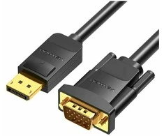 DisplayPort – VGA adapteris Vention HBLBH Juoda 2 m