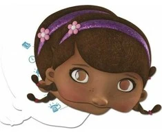 Doc McStuffins Disney Dr. pliušinis 2 viename kvietimas ir kaukė 4 vnt.