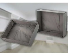Drabužių dėklas iš poliesterio, 26x20x6 cm, pilkas