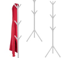 Drabužių pakaba, striukių stovas, metalinis, baltas