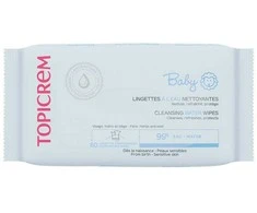 „Topicrem Baby“ drėgnos servetėlės (valymo servetėlės „Vanduo“) 60 vnt.