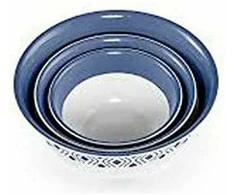 Dubenys su dangčiais D19/23/29 cm balta/mėlyna 55201 Tosca STEFANPLAST