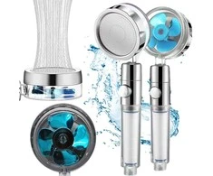 Dušo galvutė su turbina ir keičiamu filtru