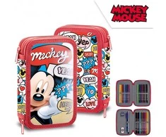 Dviejų lygių pieštukų dėklas su Disney Mikio įdaru