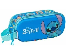 Dvigubas penalas Lilo &amp; Stitch Mėlyna 21 x 8 x 6 cm 3D
