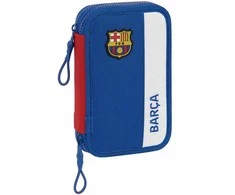 Dvigubo pieštuko dėklas F.C. Barcelona Mėlyna Kaštoninė 12.5 x 19.5 x 4 cm (28 Dalys)