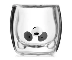 Dvigubos sienelės stiklinės PANDA