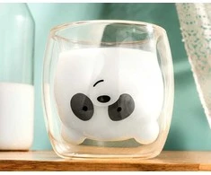 Dvigubos sienelės stiklinės PANDA