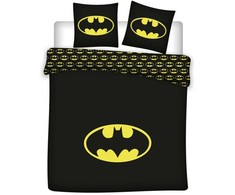 Dvigulė, karališko dydžio antklodės užvalkalas „Batman“ 240–220 cm, 63 x 63 cm, mikropluošto
