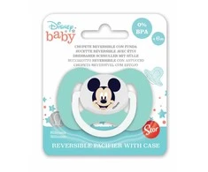 Dvipusis kūdikio čiulptukas Disney Mickey su dėklu