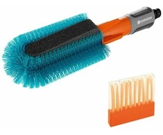 Gardena GARDENA Cleansystem dviračių šepetėlių rinkinys, plovimo šepetys (pilkas/turkis, su 10 muilo lazdelių)