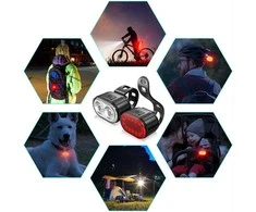 Dviračio LED žibintai priekiniai ir galiniai USB įkraunami