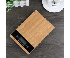 Virtuvinės svarstyklės Elektroninės bambukinės virtuvės svarstyklės 5kg